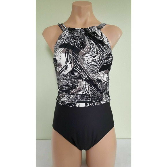 Swim Solutions Swim Swim Solutions Black High Neck One Piece